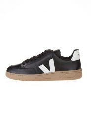 Veja Skórzane sneakersy "V 12" w kolorze czarno-białym rozmiar: 44. Białe buty sportowe casual Veja, bez wzorów, bez zapięcia. Za 438.21 zł.