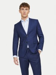 Jack&Jones Marynarka Solaris 12141107 Niebieski Slim Fit. Niebieskie garnitury Jack&Jones, do pracy, m, bez wzorów, z syntetyku, biznesowe. Za 389.99 zł.