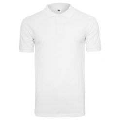 Męska Koszulka Polo Pique. Czarne koszulki polo BUILD YOUR BRAND, m, bez wzorów, bez kołnierzyka, bez ramiączek. Za 74.99 zł.