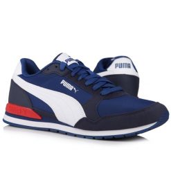 Buty męskie miejskie do chodzenia ST RUNNER V3 NL. Białe buty do biegania Puma, bez wzorów, bez zapięcia, do biegania. W wyprzedaży za 259.00 zł.