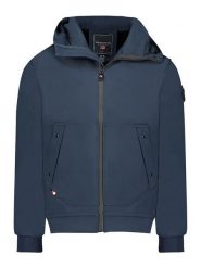 Geographical Norway Kurtka przejściowa "Abralo" w kolorze granatowym rozmiar: XXL. Niebieskie kurtki Geographical Norway, xxl, z aplikacjami, bez kaptura. Za 171.28 zł.