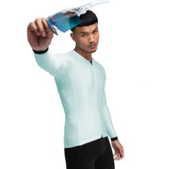 Ultralekka koszulka rowerowa męska SRX Pro SpeedMax. Niebieskie bluzy SIROKO, m, bez wzorów, z jersey, bez kaptura. Za 295.00 zł.