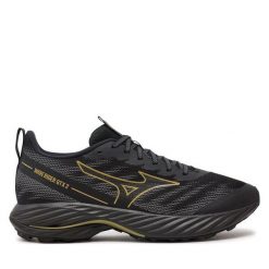 Buty do biegania Mizuno. Czarne buty do biegania Mizuno, bez wzorów, z gore-texu, bez zapięcia, do biegania, mizuno wave, gore-tex. Za 479.99 zł.