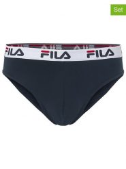 Fila Slipy (2 pary) w kolorze granatowym rozmiar: S. Niebieskie slipki Fila, s, bez wzorów. Za 43.99 zł.