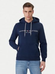 Tommy Hilfiger Bluza Logo MW0MW11599 Granatowy Regular Fit. Niebieskie bluzy Tommy Hilfiger, m, bez wzorów, z bawełny, bez kaptura. Za 489.99 zł.