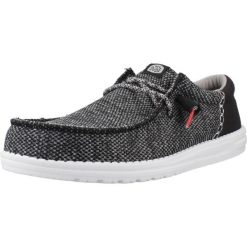 Buty HEY DUDE WALLY FUNK OPEN MESH Czarny. Czarne buty turystyczne Hey dude, bez wzorów, z meshu, bez zapięcia, trekkingowe. Za 249.99 zł.