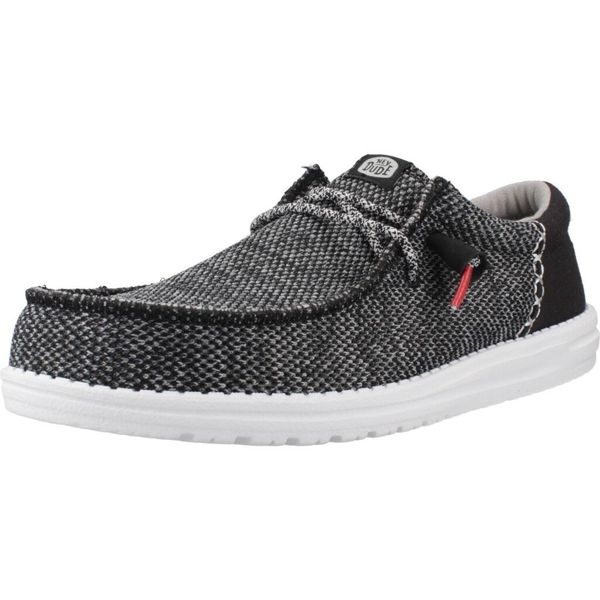 Buty HEY DUDE WALLY FUNK OPEN MESH Czarny. Czarne buty turystyczne Hey dude, bez wzorów, z meshu, bez zapięcia, trekkingowe. Za 249.99 zł.