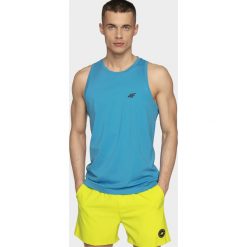Koszulka bez rękawów męska TSM305 - niebieski. Bezrękawniki marki 4F. Za 29.99 zł.