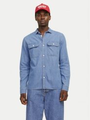 Jack&Jones Koszula jeansowa Travis 12269262 Niebieski Comfort Fit. Niebieskie koszule Jack&Jones, m, bez wzorów, z bawełny, bez kołnierzyka, bez ramiączek. Za 99.99 zł.