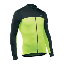 Koszulka rowerowa męska Northwave Force 2 LS Full Zip. Czarne bluzy Northwave, l, bez wzorów, bez kaptura. Za 229.99 zł.