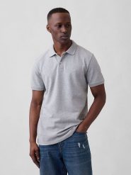 GAP Koszulka polo w kolorze szarym rozmiar: XXL. Szare koszulki polo sportowe GAP, xxl, bez wzorów, bez kołnierzyka, bez ramiączek. Za 70.08 zł.