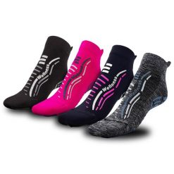 Skarpety techniczne Wellness indoor Fitness antypoślizgowe. Czarne bielizna termoaktywna R-EVENGE, bez wzorów, z elastanu. Za 384.89 zł.