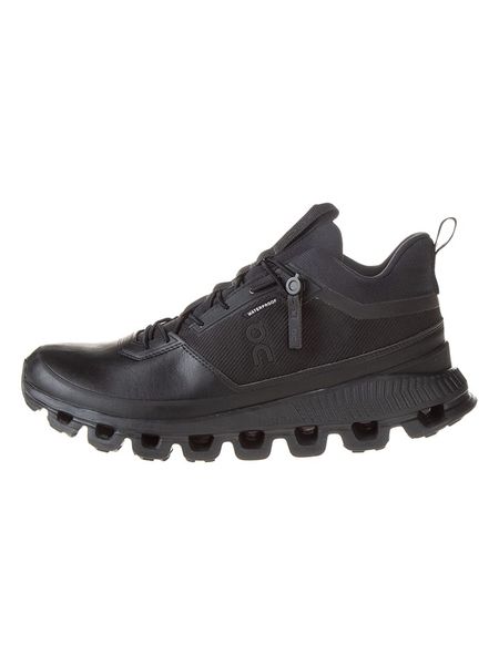 ON RUNNING Buty turystyczne "Cloud Hi Waterproof 1" w kolorze czarnym rozmiar: 40,5. Czarne buty do biegania On Running, bez wzorów, bez zapięcia, outdoorowe. Za 530.82 zł.