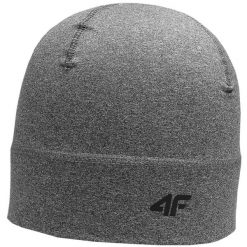 Czapka FNK. Szare czapki zimowe 4F, bez wzorów. Za 80.99 zł.