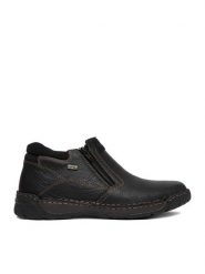 Rieker Botki CEO-B0392-00 Czarny. Czarne botki sznurowane Rieker, bez wzorów, ze skóry, bez obcasa, bez zapięcia. Za 449.99 zł.