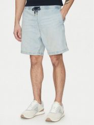 Guess Szorty jeansowe M5GD35 D5M51 Błękitny Regular Fit. Niebieskie szorty Guess, m, z aplikacjami, z bawełny. Za 219.99 zł.