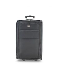 Semi Line Walizka duża T5601-4 Czarny. Czarne walizki Semi-line, bez wzorów, z materiału, duże. Za 489.99 zł.