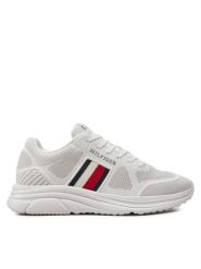 Tommy Hilfiger Sneakersy Modern Runner Knit Evo Ess FM0FM05245 Biały. Białe buty sportowe casual Tommy Hilfiger, bez wzorów, z materiału, bez zapięcia. Za 309.99 zł.