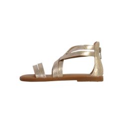 Sandały GEOX J SANDAL KARLY Złoty. Szare sandały Geox, z syntetyku, bez zapięcia. Za 224.99 zł.