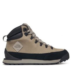 Trekkingi The North Face. Brązowe botki sznurowane The North Face, bez wzorów, bez obcasa, bez zapięcia. Za 749.99 zł.