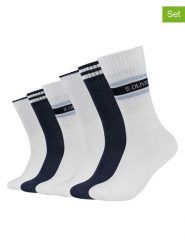 S.Oliver Skarpety (6 par) w kolorze biało-granatowym rozmiar: 39-42. Białe skarpety S.Oliver, bez wzorów, z bawełny. Za 43.99 zł.