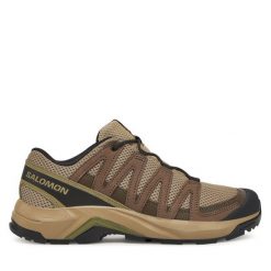 Trekkingi Salomon. Brązowe buty trekkingowe Salomon, bez wzorów, bez zapięcia. Za 419.99 zł.