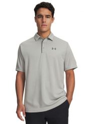 Under Armour Funkcyjna koszulka polo w kolorze szarym rozmiar: M. Szare koszulki polo sportowe Under Armour, m, bez wzorów, z materiału, bez kołnierzyka, bez ramiączek, outdoorowe. Za 103.45 zł.