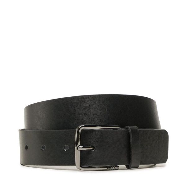 Pasek Męski HUGO. Czarne paski Hugo, bez wzorów. Za 149.99 zł.