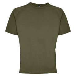 Męska Sportowa Koszulka Raglanowa. Brązowe t-shirty sportowe SOL'S, bez wzorów, bez ramiączek, trekkingowe. Za 46.99 zł.