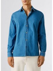 Pepe Jeans Koszula dżinsowa "Abel" w kolorze niebieskim rozmiar: M. Niebieskie koszule Pepe Jeans, m, bez wzorów, z bawełny, bez kołnierzyka, bez ramiączek. Za 144.58 zł.