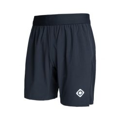Spodenki sportowe ROVIGO – szybkoschnące, kieszenie zapinane na zamek. Czarne krótkie spodenki sportowe Izas, l, bez wzorów, z materiału. Za 165.17 zł.