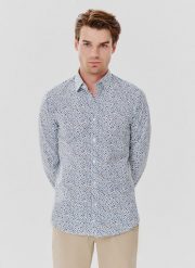 PAKO LORENTE – Koszula męska w kwiatki długi rękaw. Koszule Pako Lorente, m, bez wzorów, z bawełny, bez kołnierzyka, bez ramiączek. Za 199.99 zł.