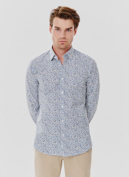 PAKO LORENTE – Koszula męska w kwiatki długi rękaw. Koszule Pako Lorente, m, bez wzorów, z bawełny, bez kołnierzyka, bez ramiączek. Za 79.99 zł.