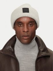 Calvin Klein Czapka K50K512357 Szary. Szare czapki zimowe CALVIN KLEIN, bez wzorów, z materiału. Za 279.99 zł.