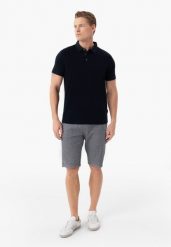 Krótkie spodnie chino P-BRAXTON. Szare szorty Volcano, l, bez wzorów, z elastanu, klasyczne. Za 169.99 zł.