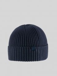 4F Czapka zimowa męska - granatowa Uniwersalny. Niebieskie czapki zimowe 4F, bez wzorów, z dzianiny. Za 49.99 zł.