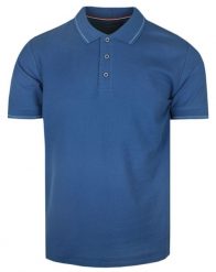 Klasyczna, Męska Koszulka Polo - Adriano Guinari - Niebieska. Niebieskie koszulki polo Adriano Guinari, l, bez wzorów, z bawełny, bez kołnierzyka, bez ramiączek. Za 125.00 zł.