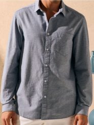 Bawełniana koszula regular fit - szary. Szare koszule Sinsay, l, bez wzorów, z bawełny, bez kołnierzyka, bez ramiączek. Za 59.99 zł.
