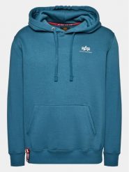 Alpha Industries Bluza Basic Small Logo 196318 Granatowy Regular Fit. Niebieskie bluzy Alpha Industries, l, bez wzorów, z bawełny, bez kaptura. Za 319.99 zł.