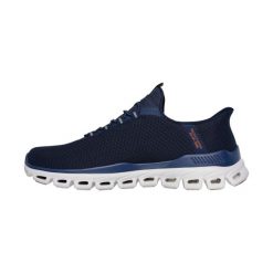 Buty męskie sneakersy Skechers Glide-Step Slip-Ins. Niebieskie buty sportowe casual Skechers, bez wzorów, bez zapięcia. Za 279.00 zł.