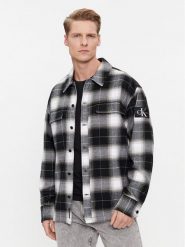 Calvin Klein Jeans Koszula Check Shirt J30J324611 Czarny Regular Fit. Czarne koszule Calvin Klein Jeans, m, bez wzorów, z bawełny, bez kołnierzyka, bez ramiączek. Za 569.99 zł.