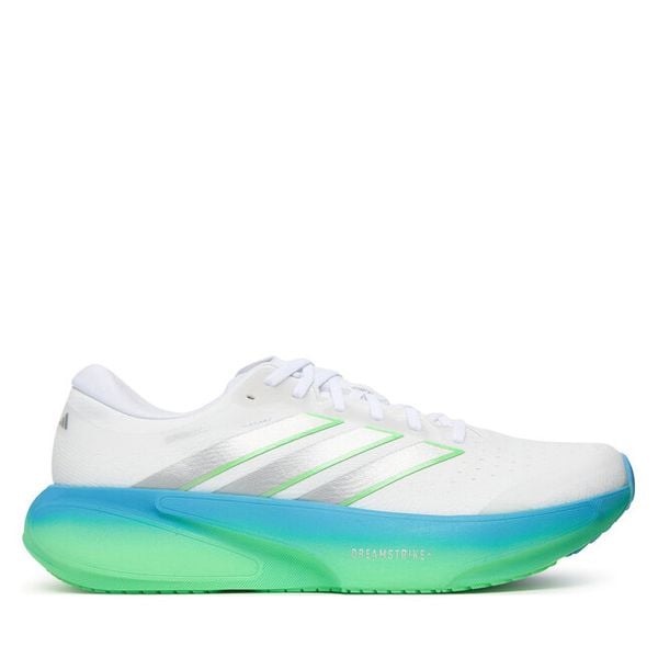 Buty do biegania adidas. Białe buty do biegania Adidas, bez wzorów, bez zapięcia, do biegania. Za 649.99 zł.
