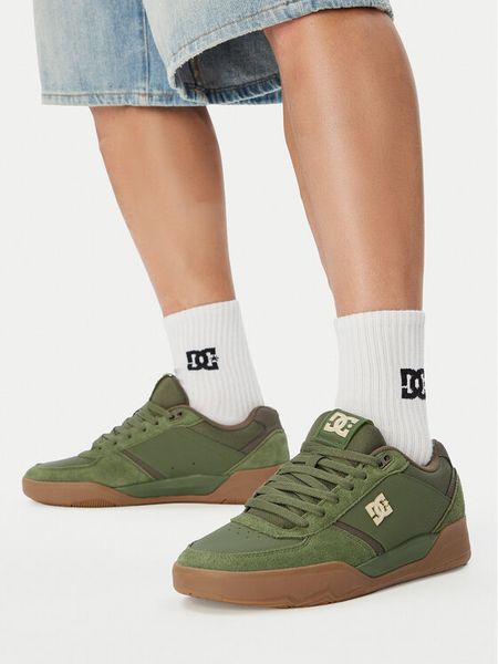 DC Shoes Sneakersy EO-FRACTAL DC02599301 Zielony ciemny. Zielone buty sportowe casual DC Shoes, bez wzorów, ze skóry, bez zapięcia. Za 369.99 zł.