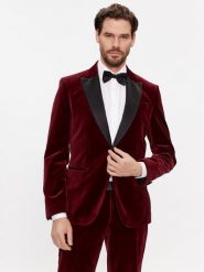 Boss Marynarka H-Hutson-Tux-231 50484709 Czerwony Slim Fit. Czerwone garnitury Boss, do pracy, m, bez wzorów, z bawełny, biznesowe. Za 2,189.00 zł.