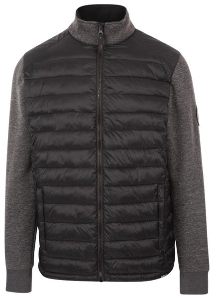 Dlx Warner-męska kurtka casual Dlx czarna. Czarne kurtki DLX, m, bez wzorów, z polaru, bez kaptura. Za 404.99 zł.