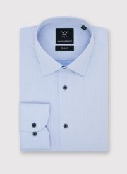 PAKO LORENTE – Gładka bawełniana koszula męska długi rękaw. Koszule Pako Lorente, m, bez wzorów, z bawełny, bez kołnierzyka, bez ramiączek. Za 279.99 zł.