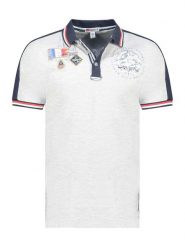 Geographical Norway Koszulka polo "Kalvin" w kolorze szarym rozmiar: S. Szare koszulki polo Geographical Norway, s, bez wzorów, z bawełny, bez kołnierzyka, bez ramiączek. Za 84.01 zł.