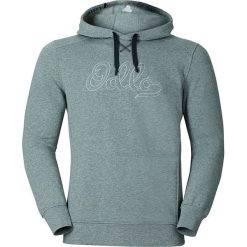 Bluza "Spot-on" w kolorze szarym. Bluzy z kapturem marki ODLO, m, z nadrukiem, prążkowane, z kapturem. W wyprzedaży za 217.95 zł.