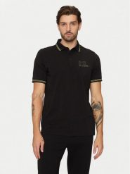 KARL LAGERFELD Polo 745462 551235 Czarny Regular Fit. Czarne koszulki polo KARL LAGERFELD, m, bez wzorów, z bawełny, bez kołnierzyka, bez ramiączek. Za 309.99 zł.