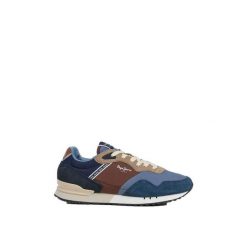 Sneakersy Pepe Jeans London Soft. Niebieskie buty sportowe casual Pepe Jeans, bez wzorów, z jeansu, bez zapięcia. Za 383.05 zł.